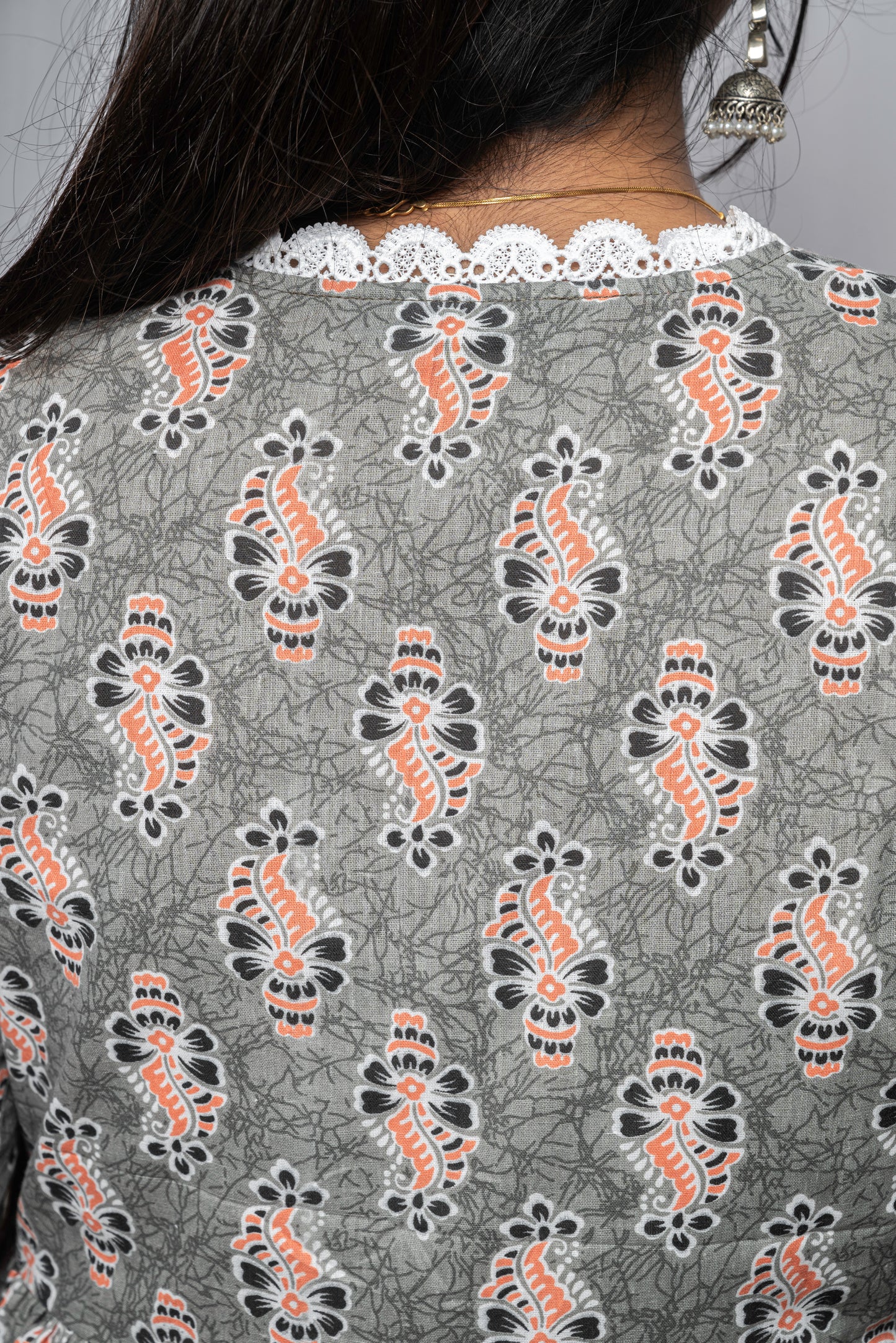 Blossom abstract Anarkali Kurti