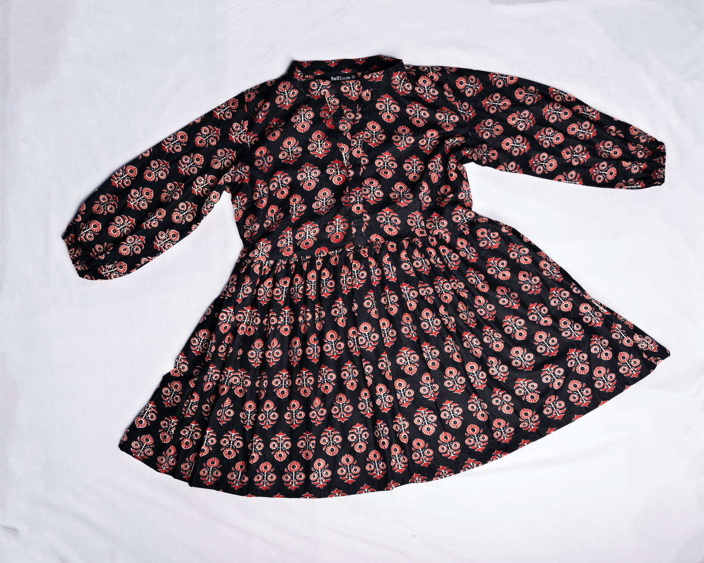 Midnight Bloom Cotton Kurti