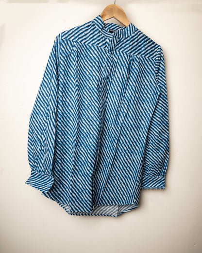 Blossom Blue Diagonal Shirt